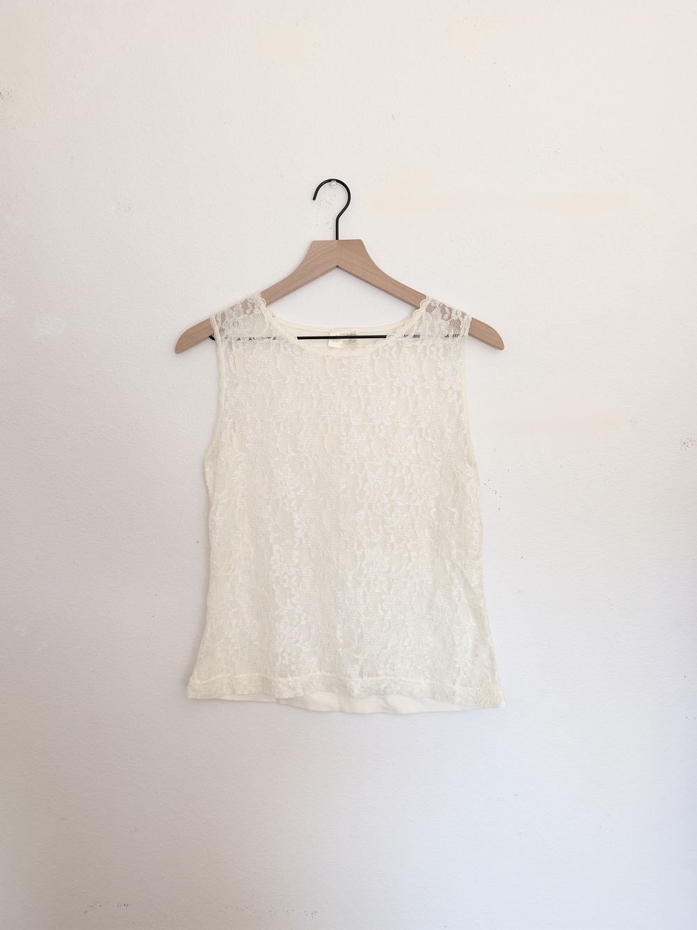 Victoria's Secret Vintage Gold Tag Cream Lace Camisole